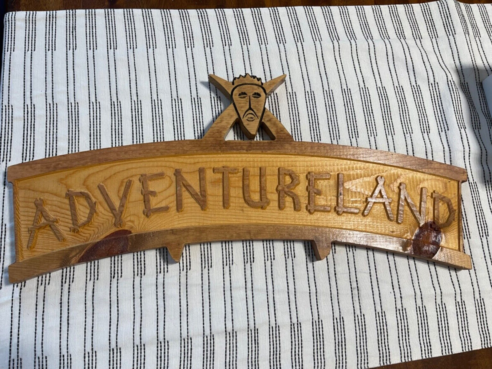 Disneyland Adventureland wood sign 11”x 24” solid wood 