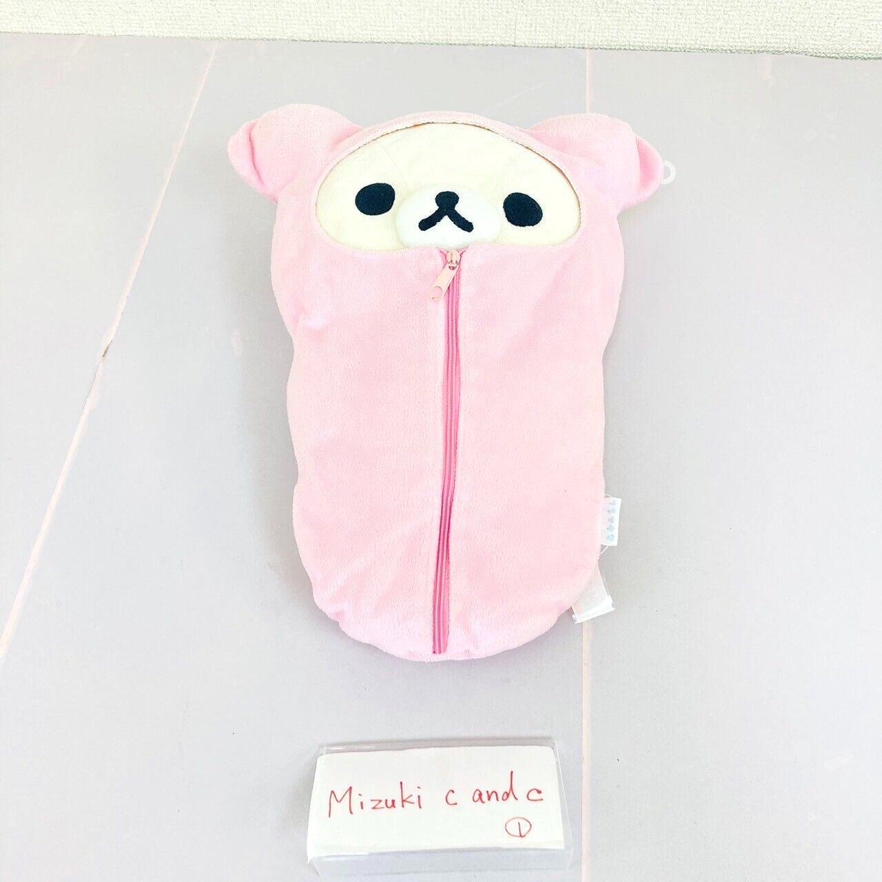 San-X Rilakkuma Korilakkuma Plush Soft Stuffed Toy Sleeping Bag Pink Reversible