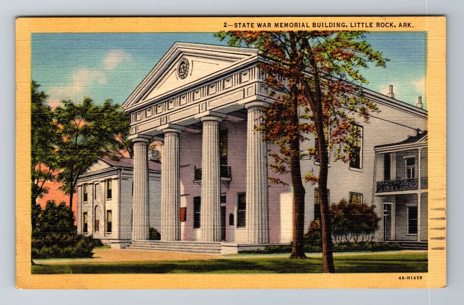 Little Rock AR-Arkansas, State War Memorial Building, Vintage c1953 Postcard