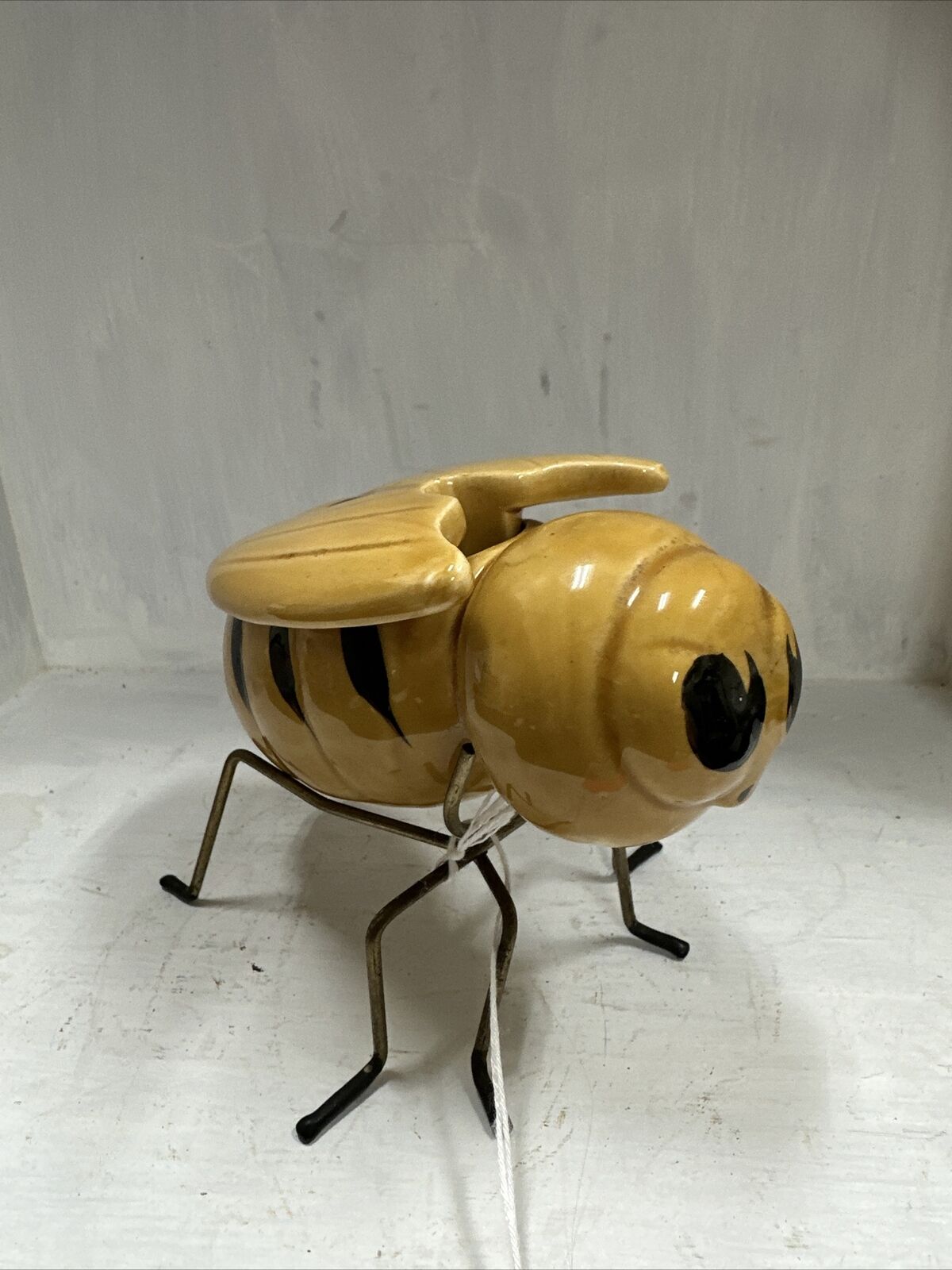 Vintage 70’s Ceramic Honey Bee Condiment Honey Jar