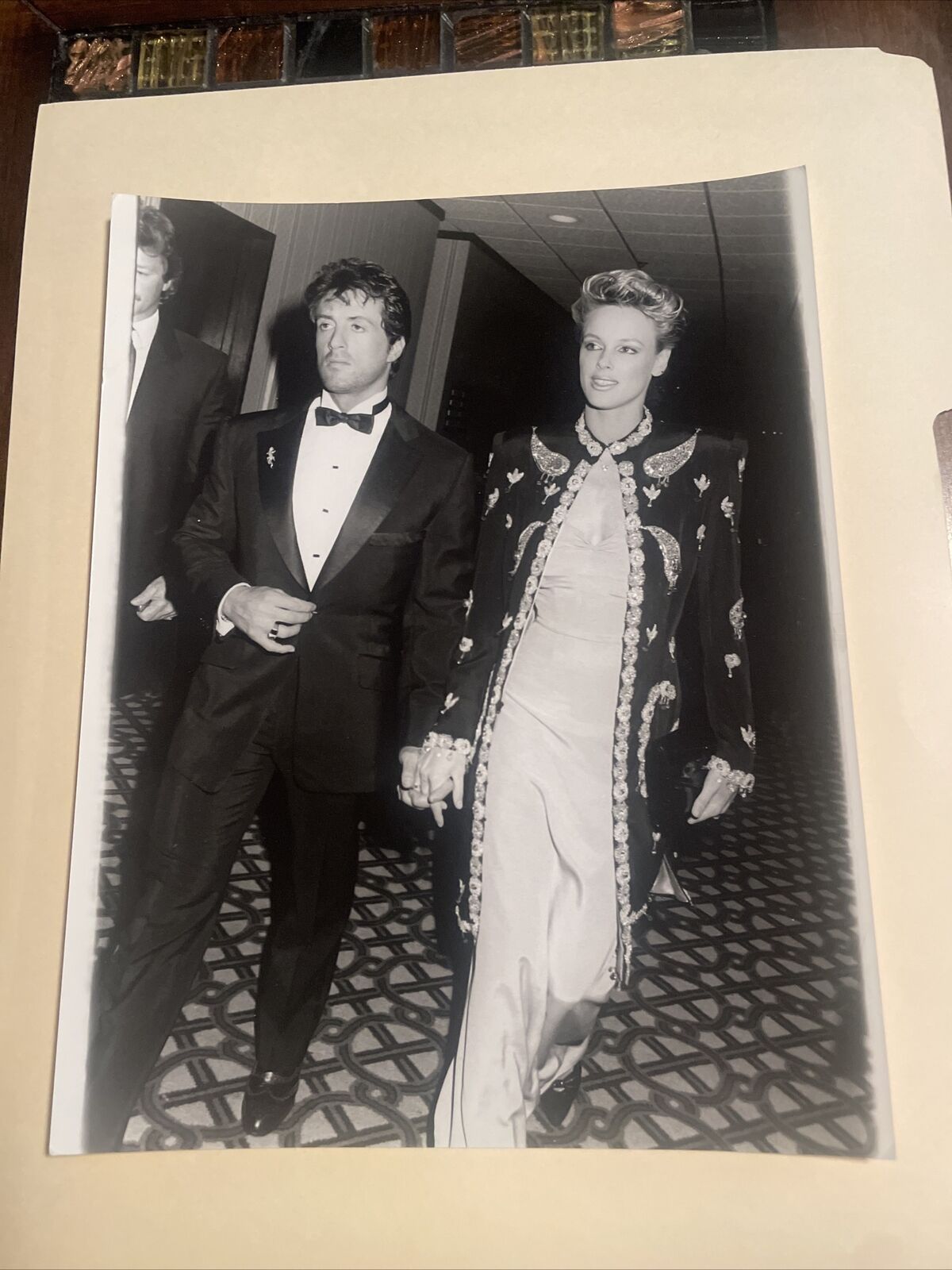 Brigette Nielsen & Sylvester Stallone 7x9 Vintage Originial Press Photo 1985 #88