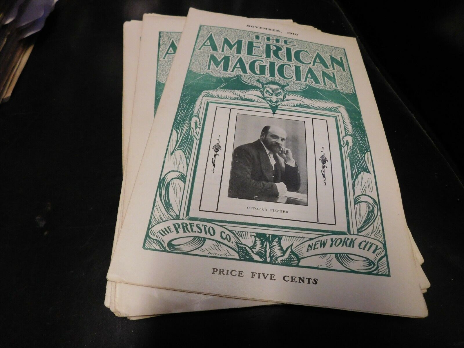 The American Magician Magazine Presto Co. NYC Ottokar Fischer November 1910