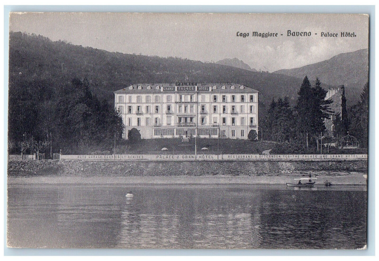 c1940\'s Palace Hotel Lago Maggiore Baveno Italy Vintage Unposted Postcard