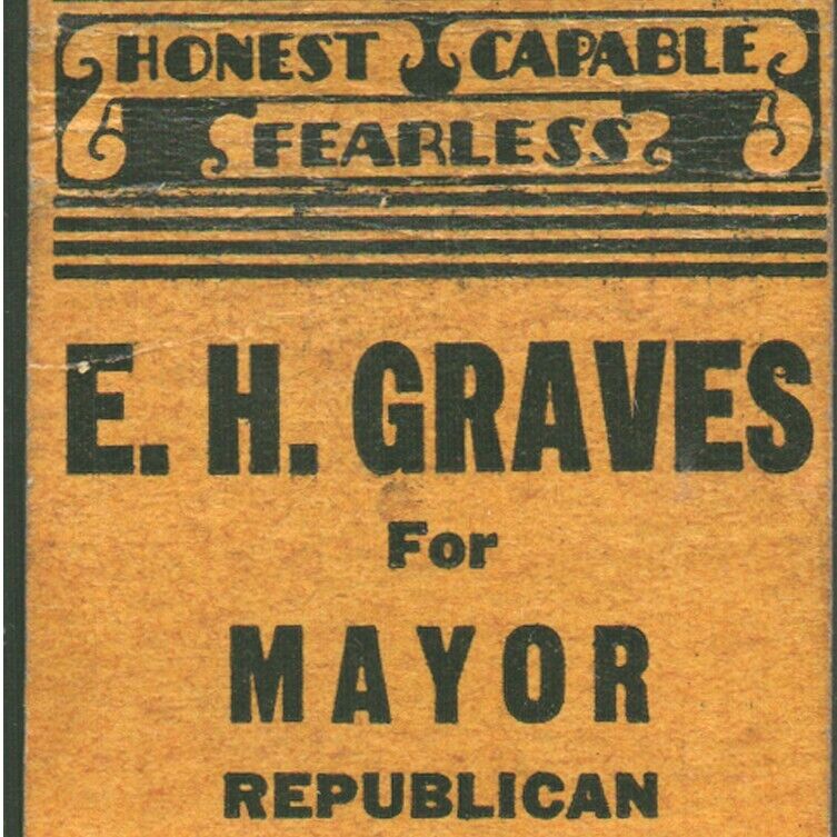 1917 E.H. Graves Ames Mayor Story County Indiana Republican Party Election Vote