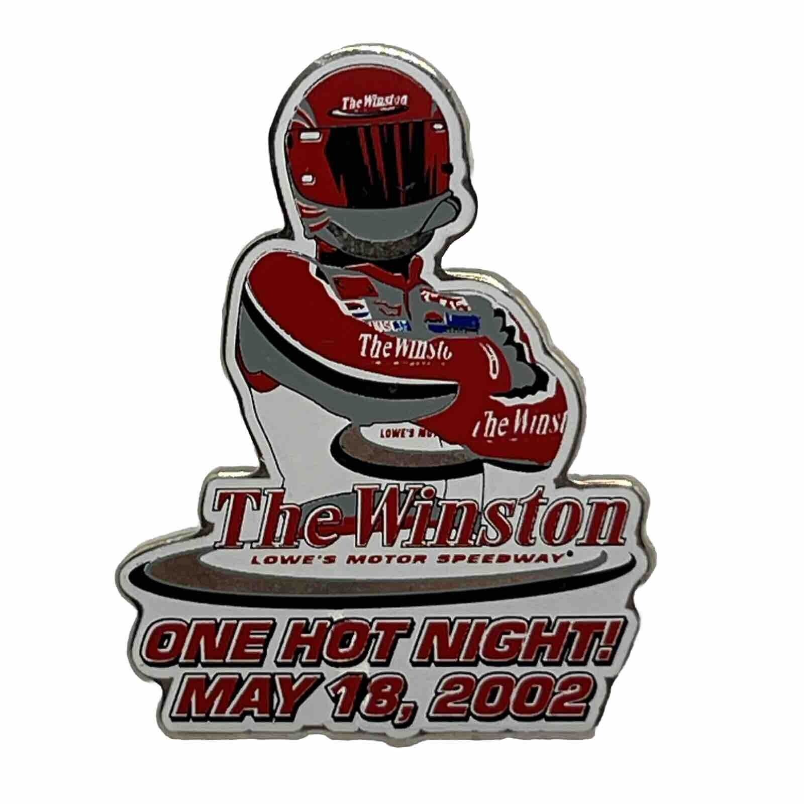 2002 Winston Lowe’s Charlotte Motor Speedway Race NASCAR Enamel Lapel Hat Pin