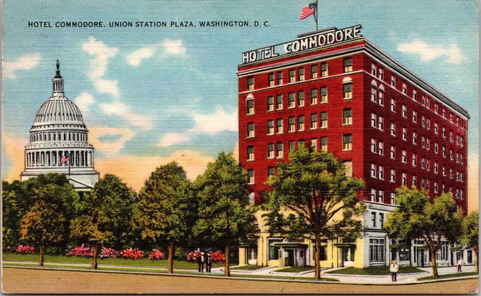 Postcard Hotel Commodore Union Station Washington Station D C [bh