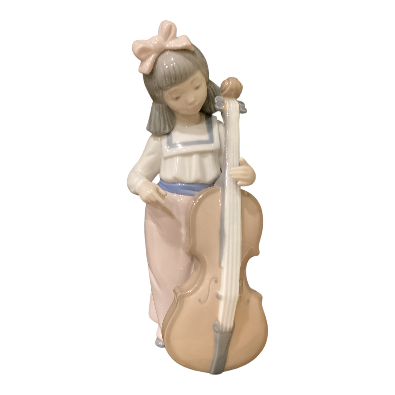Nao by Lladro - Nina Violonchelo Vintage Handmade Figurine from Spain 1987