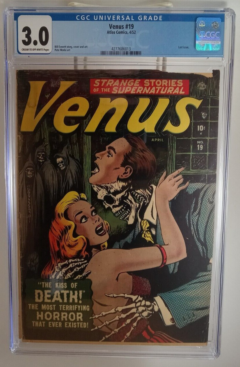 Venus #19  1952 - CGC 3.0   Bill Everett Cover  Rare Last Issue  Pre-Code Horror