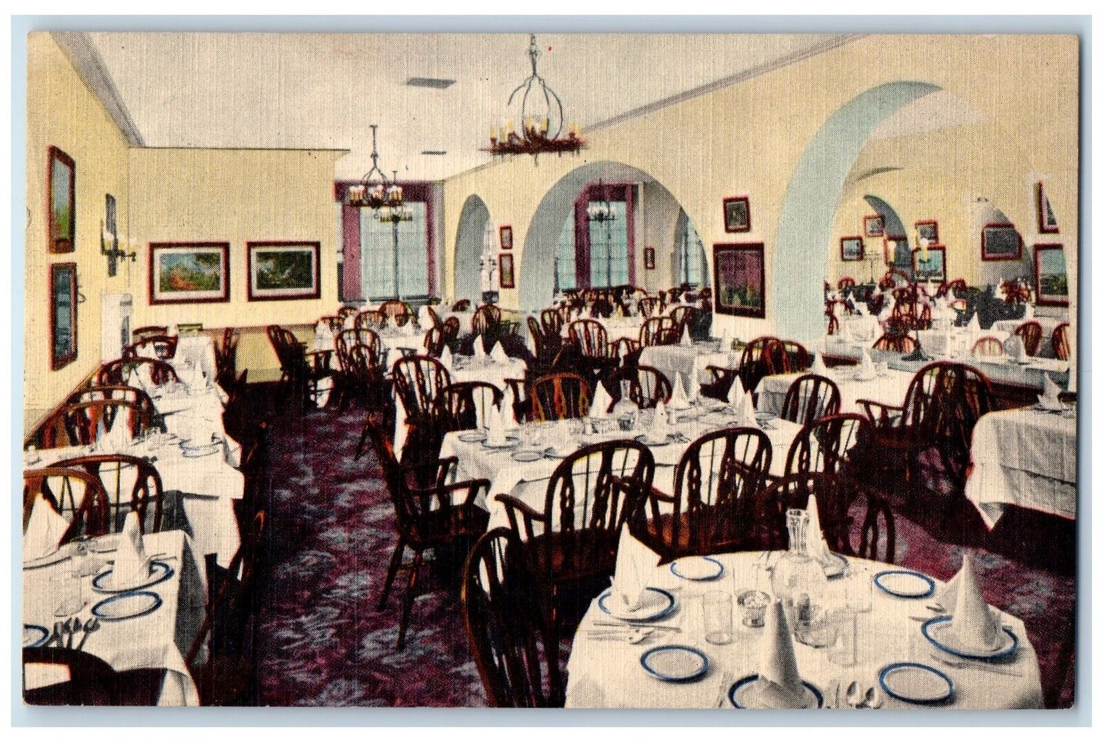 c1950's Prince George Hotel Restaurant Dining Fifth Avenue New York NY Postcard