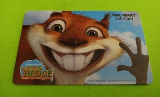 WAL-MART DREAMWORKS OVER THE HEDGE SAMMY THE SQUIRREL Collectable Gift Card MINT