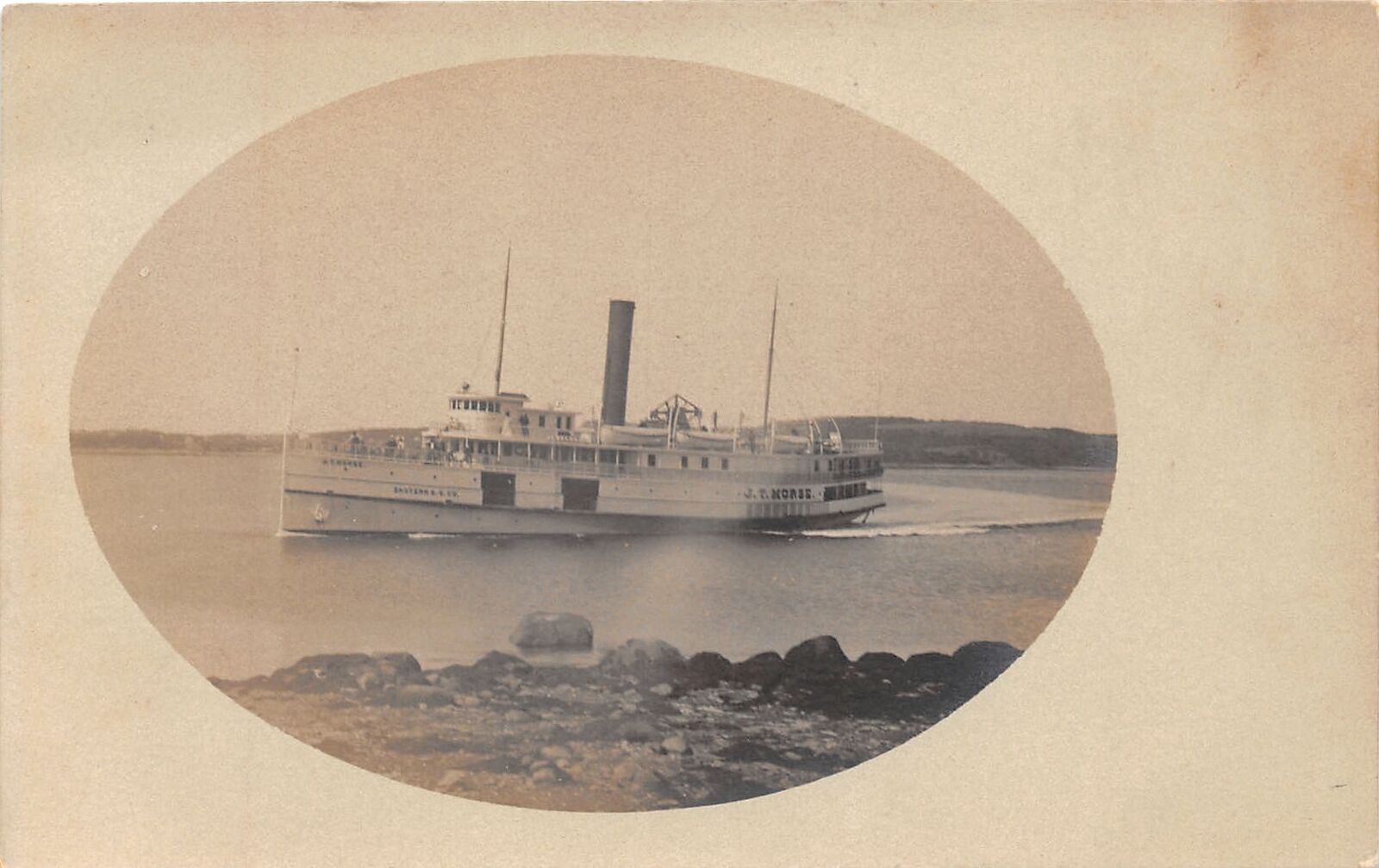 J36/ Ship RPPC Postcard c1906 Steamer J.T. Morse Passenger Ship 209