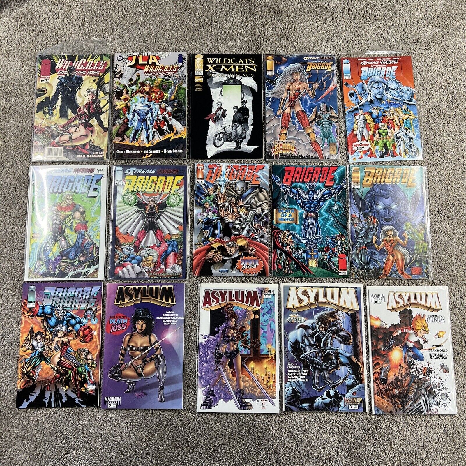 Brigade Asylum Wildcats X-Men Comic Book Lot Of 15 Comics Image