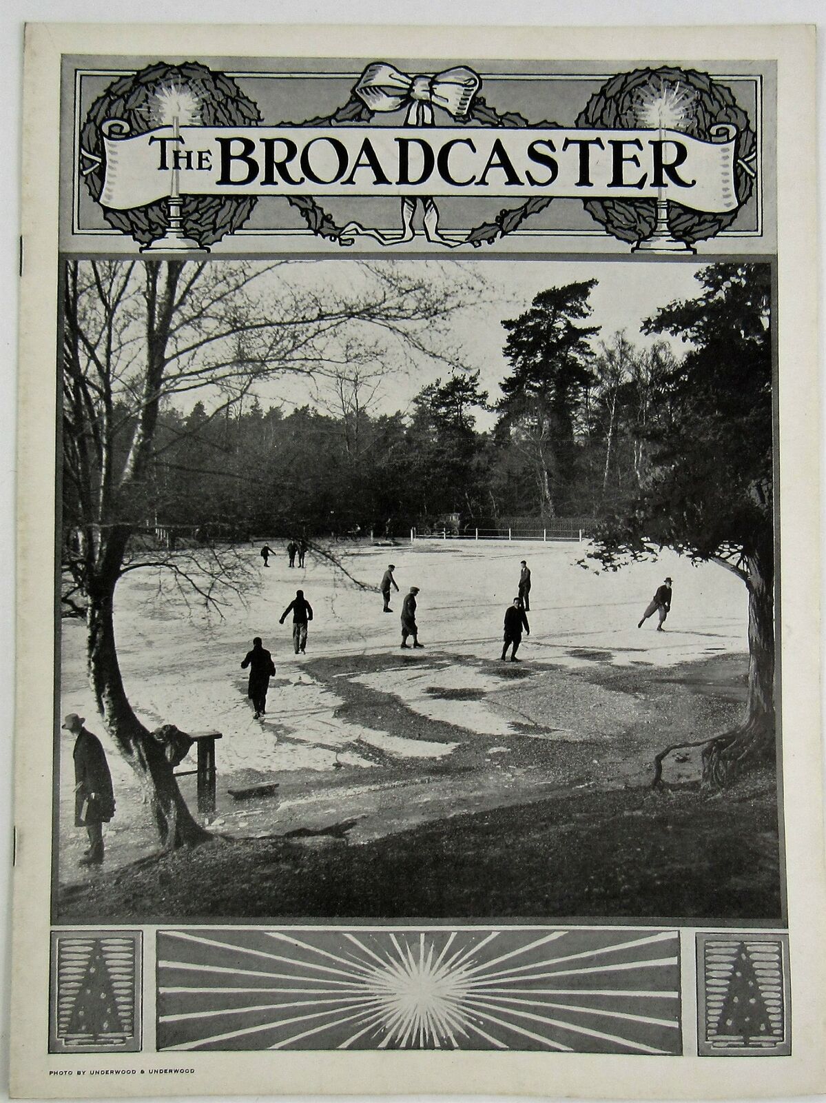 1929 The Broadcaster Farmer\'s Insurance Magazine Christmas Ice Skating LeRoy OH