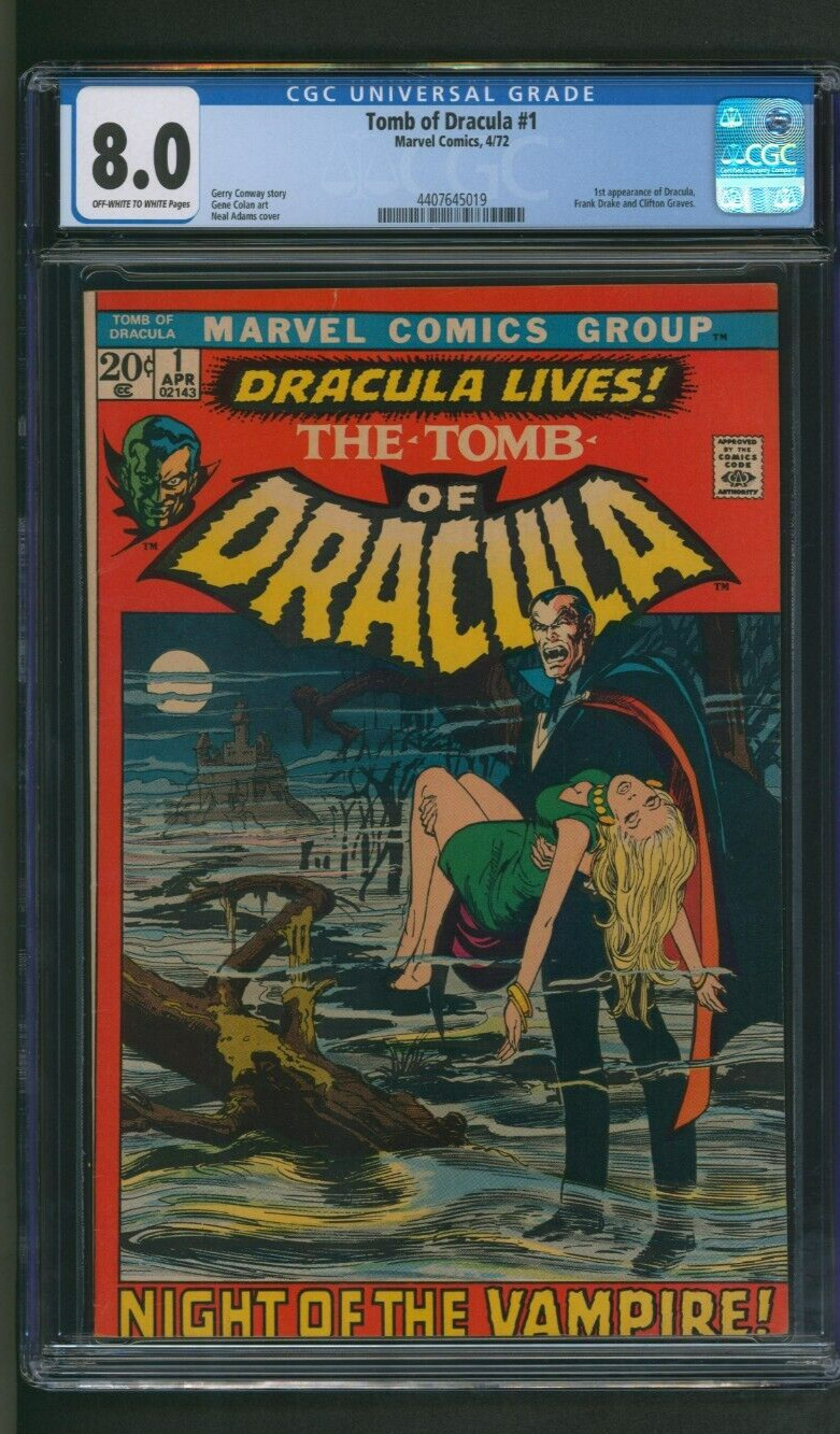 Tomb of Dracula #1 CGC 8.0 Marvel Comics 1972 Neal Adams 1st App Dracula
