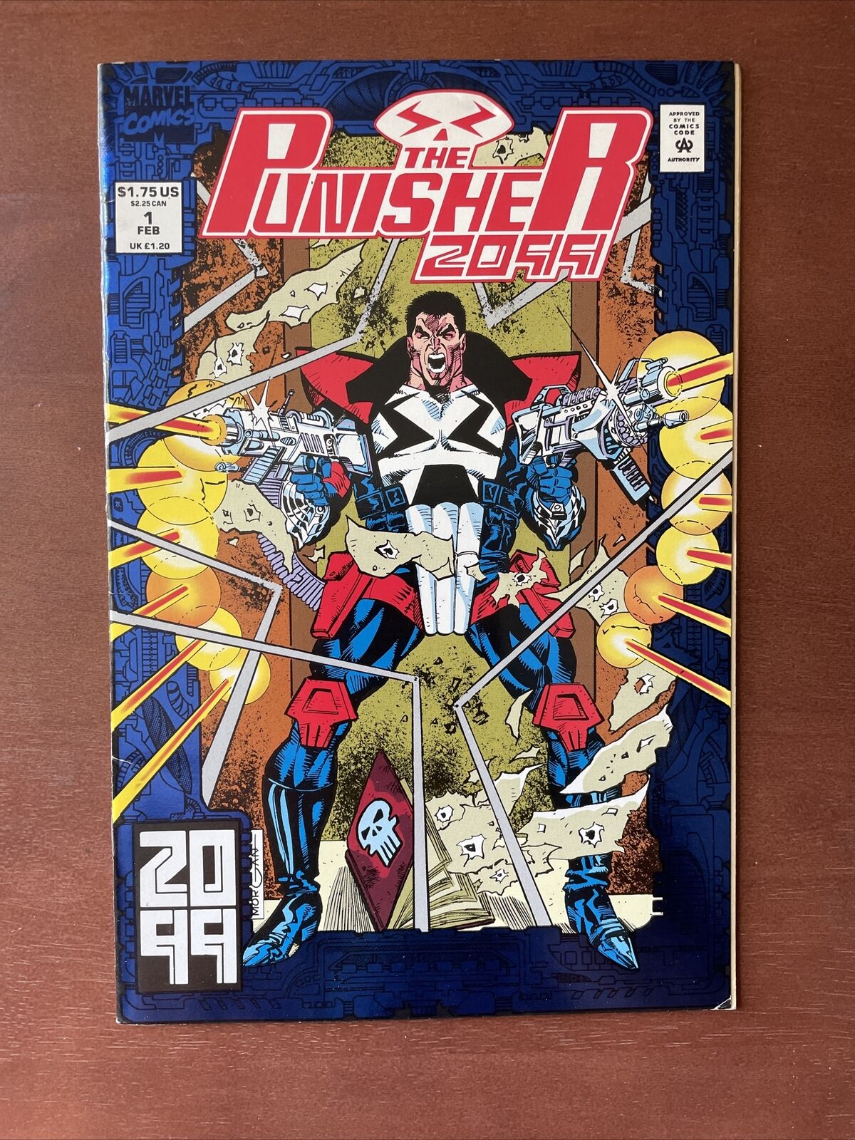 The Punisher 2099 #1 (1993) 8.0 VF Marvel Blue Foil Cover Comic Book