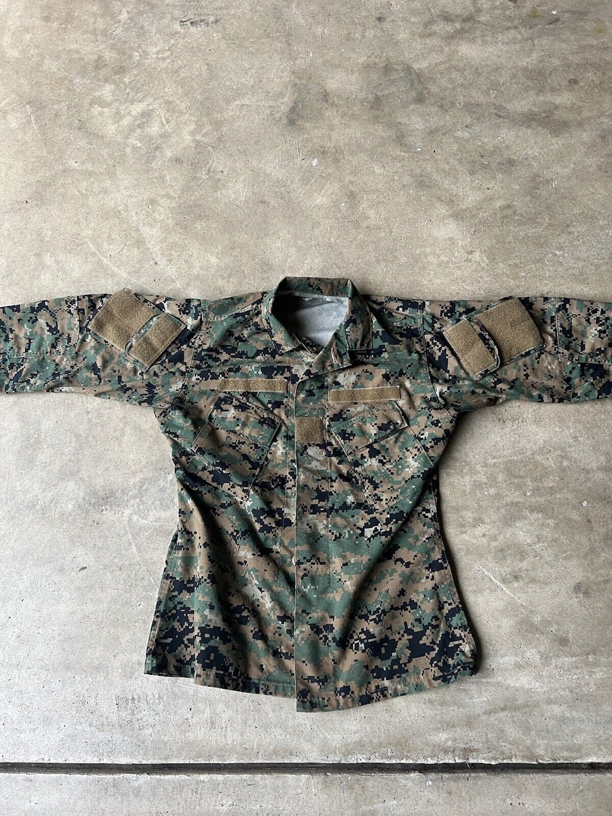 USMC MARPAT Trouse Digital Woodland Blouse Jacket Small Regular. Green, Camo