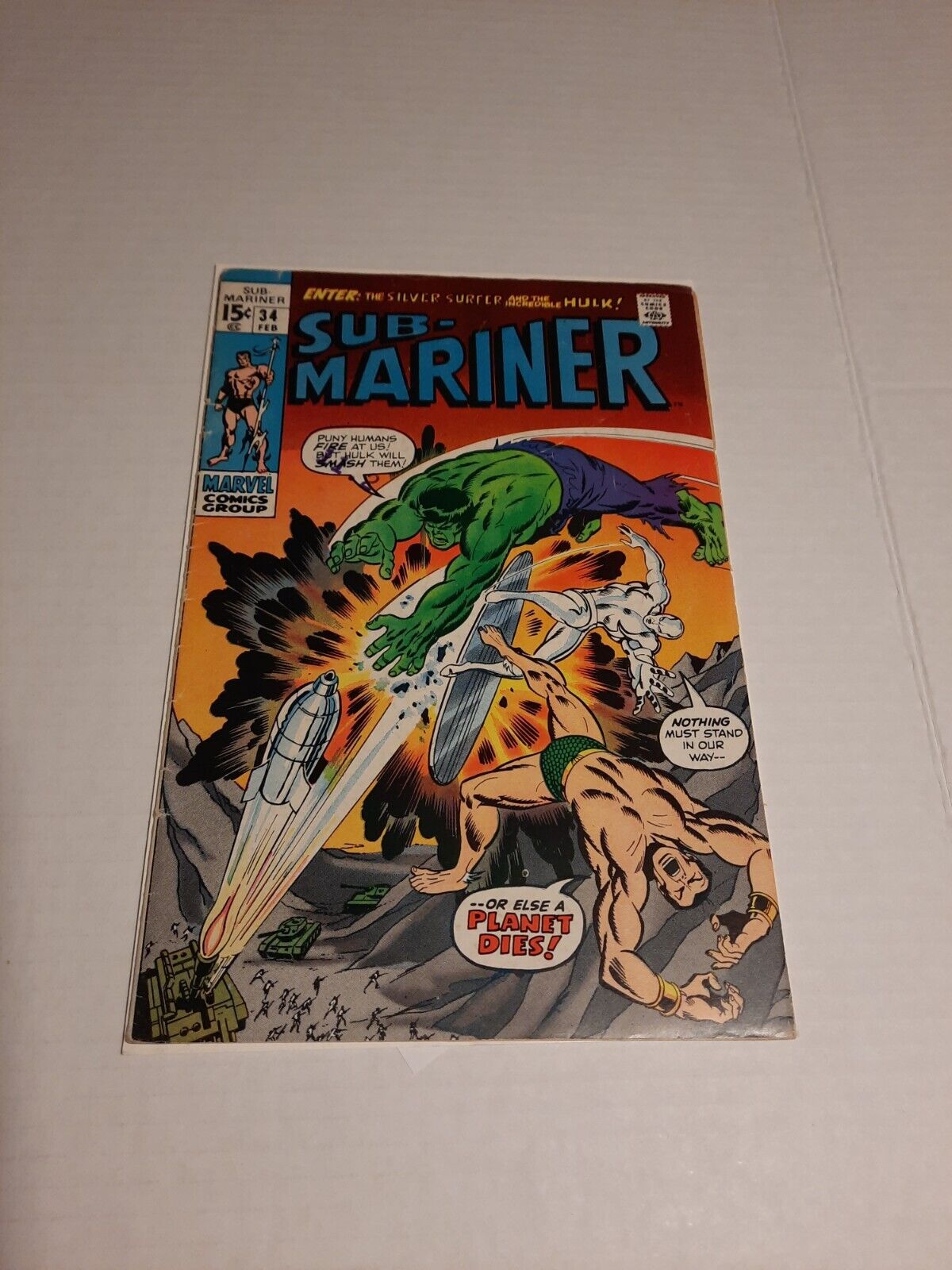 Sub-Mariner 34, (Marvel, Feb 1971), GD/VG, 1st Print, Defenders Prelude