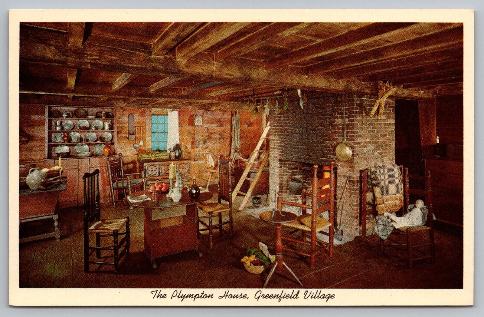 Postcard The Plympton House Greenfield Village Dearborn Michigan MI