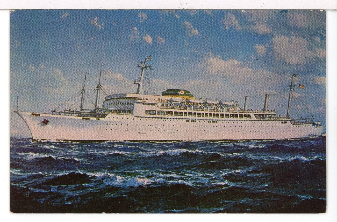 SS ARGENTINE SS BRASIL Moore-McCormack Line, NYC to So. America 1950s Postcard