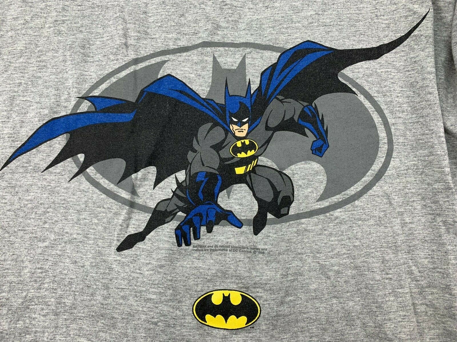 Vintage Batman t-shirt 90\' srevco  baseball button front jersey shirt XL USA