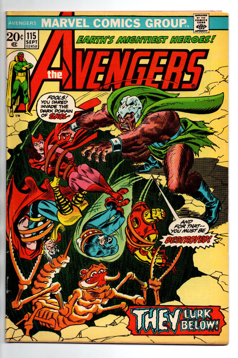 Avengers #115 - Scarlet Witch - Captain America - Iron Man - 1973 - FN