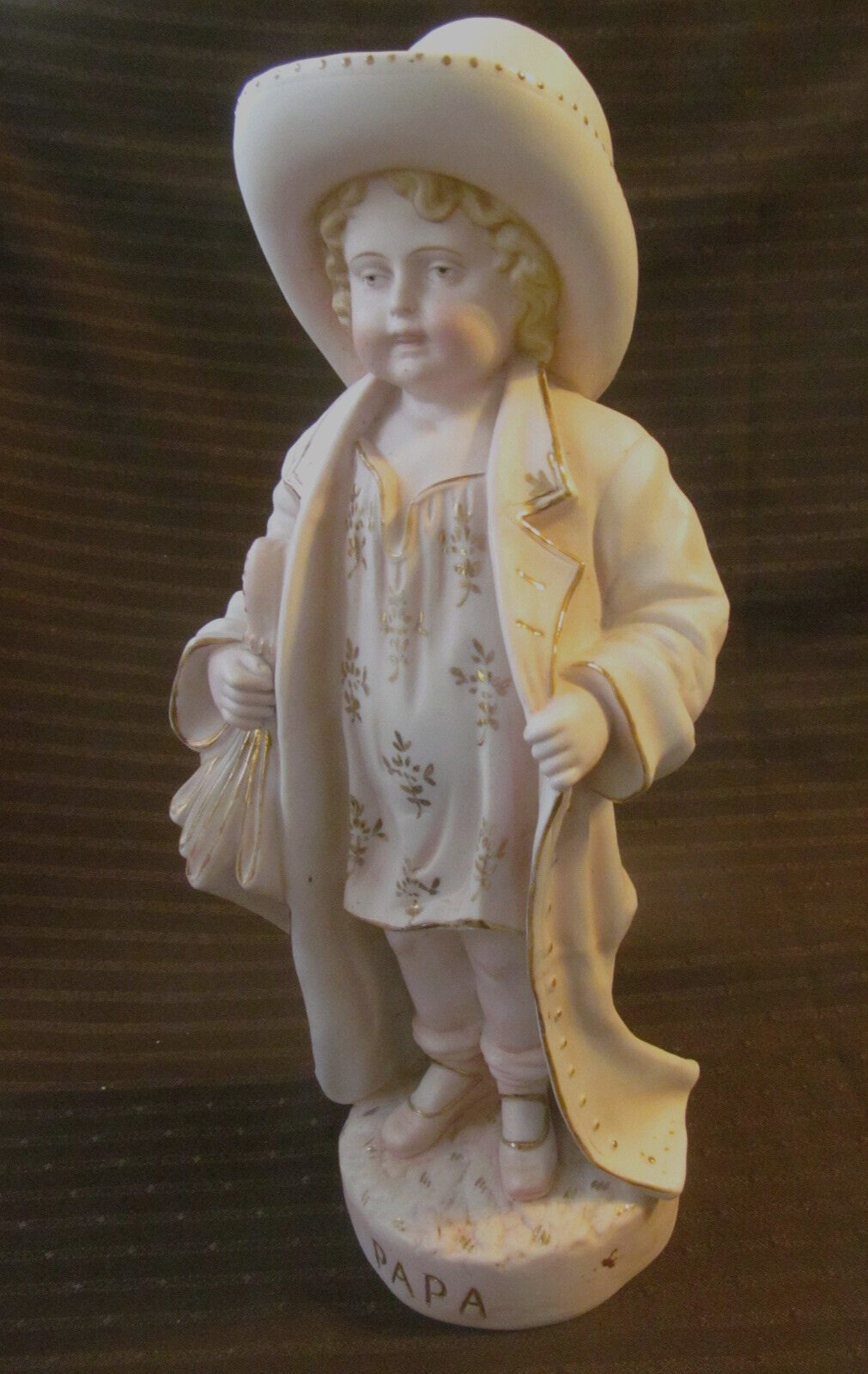 PAPA Antique Victorian Bisque Boy Figurine Rudolstadt Germany~HUGE 14\