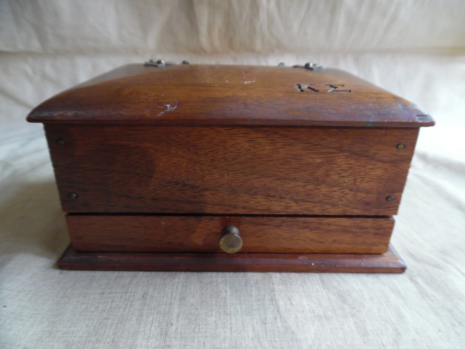 Antique Kappa Sigma Wood Jewelry Box