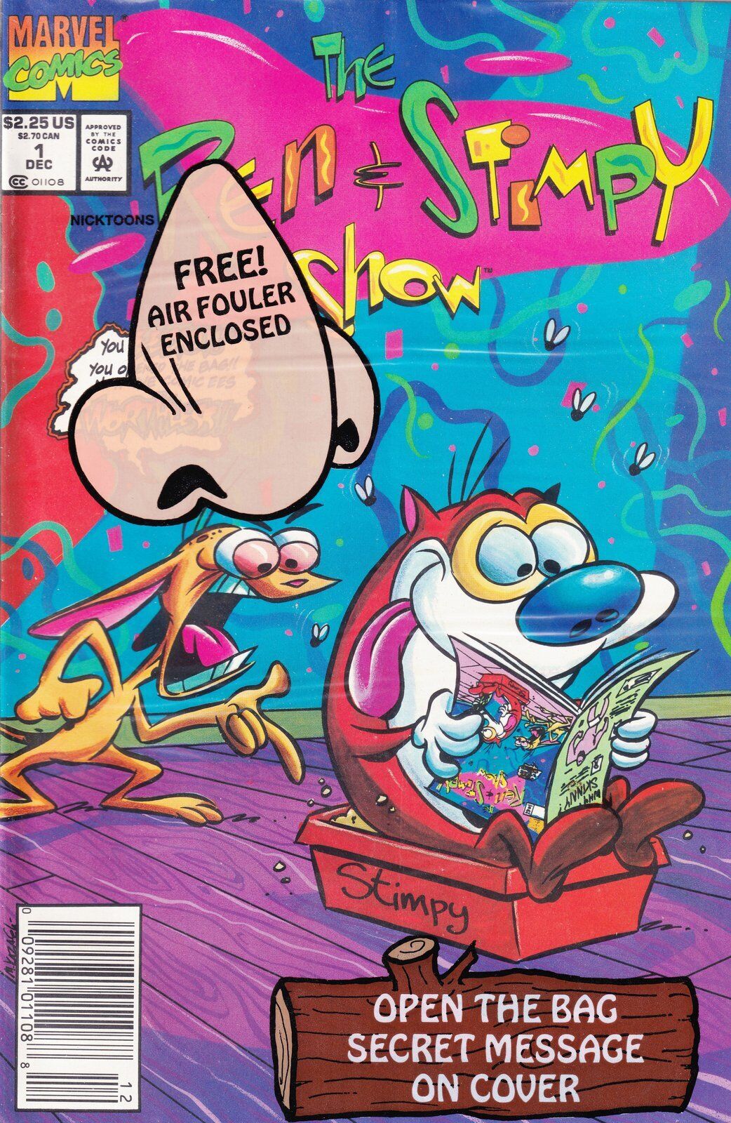 The Ren & Stimpy Show #1 Polybagged Newsstand Cover Marvel