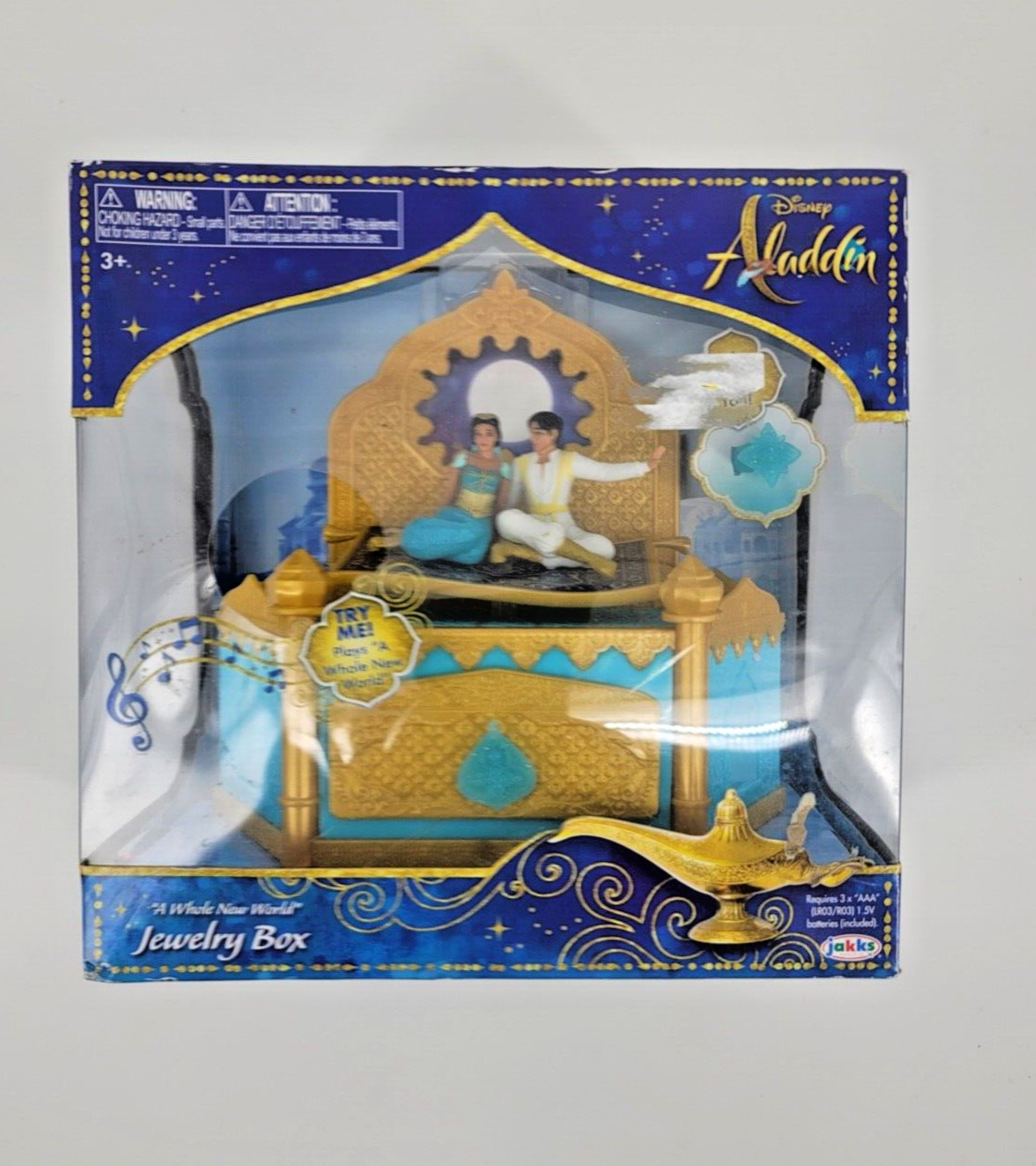 Disney Aladdin A Whole New World Musical Girls Jewelry Box with Ring NEW Sealed
