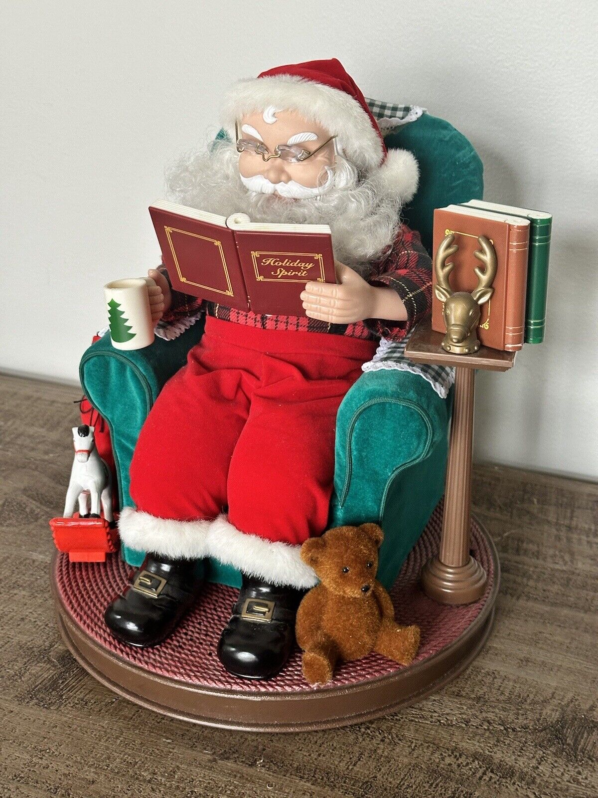 Vintage 1999 Avon Animated Santa Read Me A Story Complete-Tested Works- READ