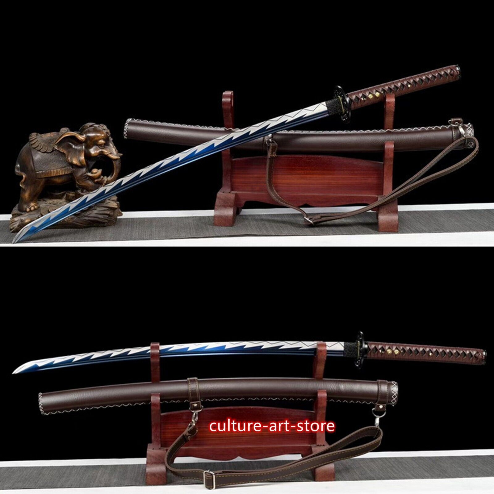 Blue Blade 1095 High Carbon steel Handmade Japanese Samurai Sword Katana Sharp