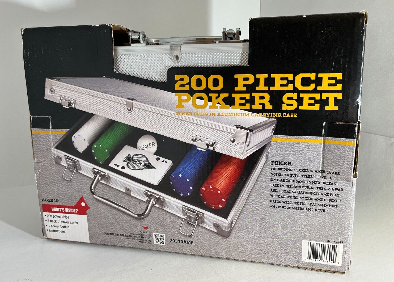 200 Piece Poker Set Poker Chips in Aluminum Carrying Case 9\