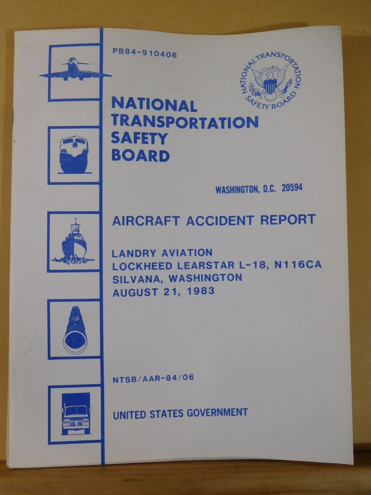 Aircraft Accident Report #84-6 Landry Aviation Lockheed Learstar 1983