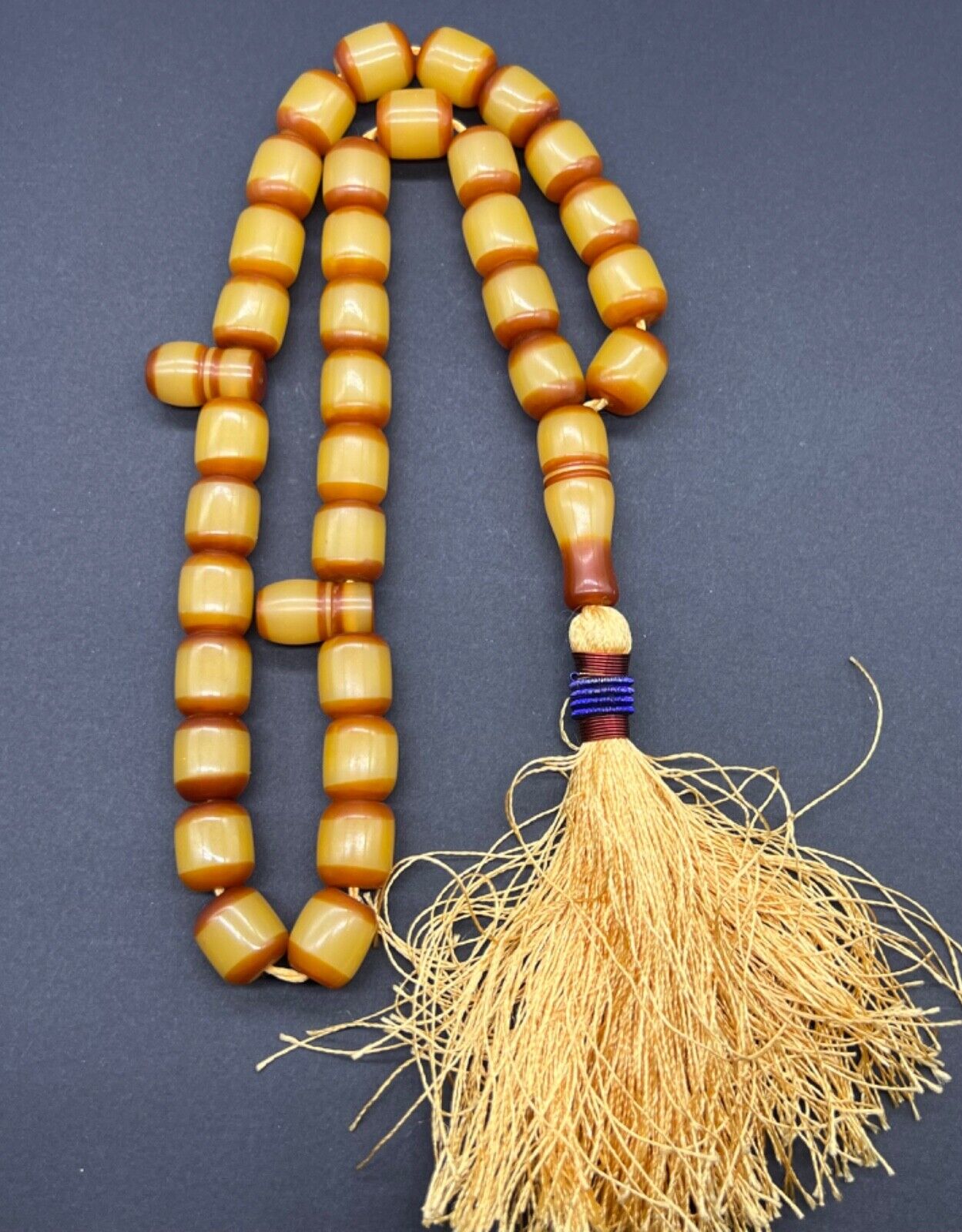 Beautiful Old Natural Sandalos Rosary Prayer Tasbhi Beads From Iraq