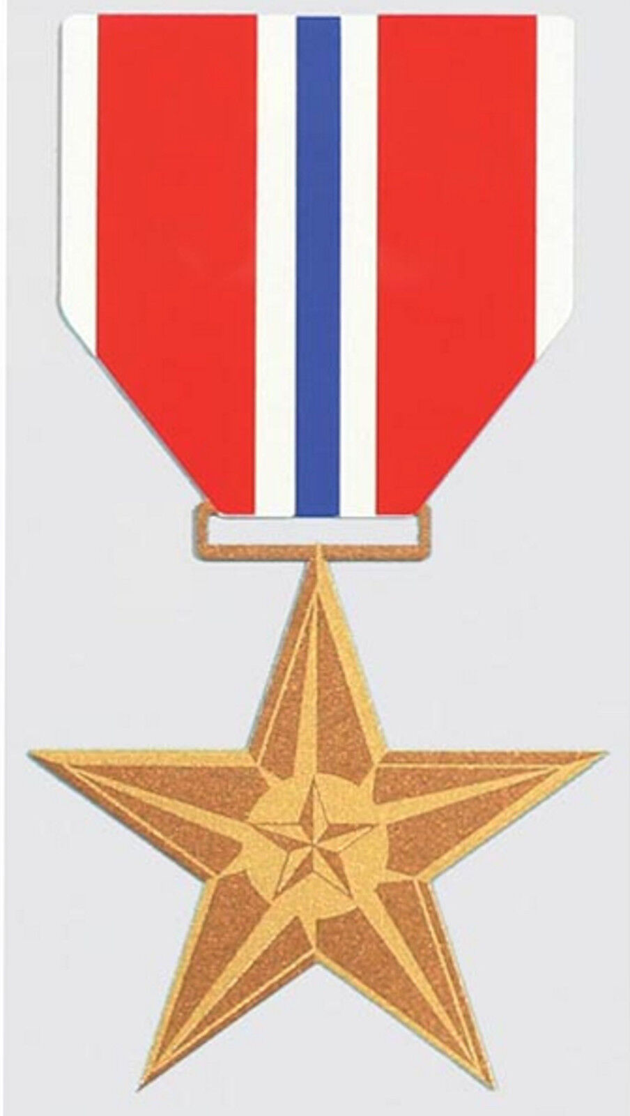 BRONZE STAR MEDAL STICKER - DECAL - MADE IN THE USA