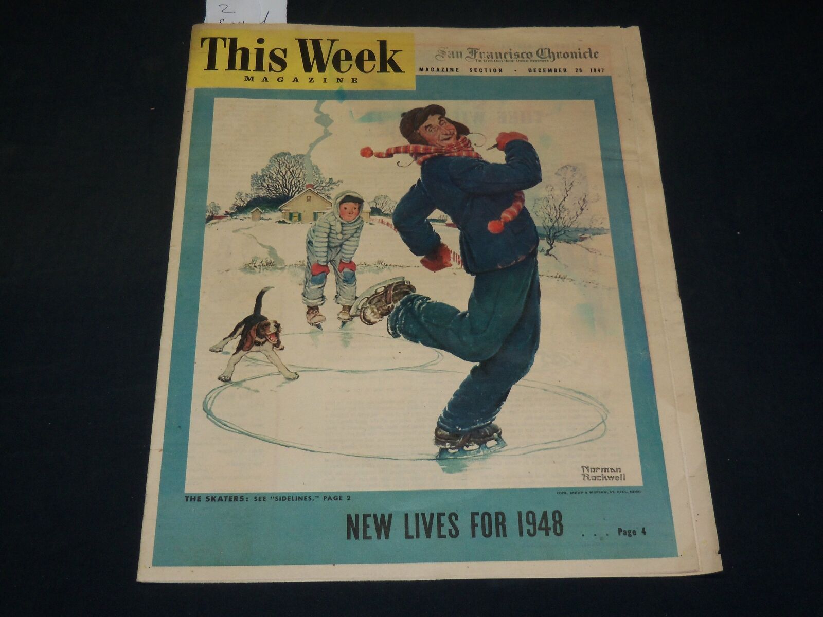 1947 DECEMBER 28 THIS WEEK MAGAZINE SECTION - NORMAN ROCKWELL COVER - NP 2399G