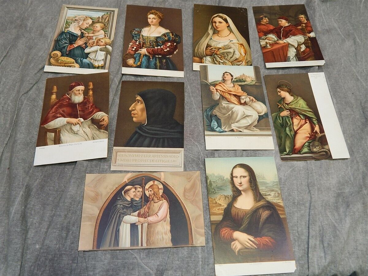 10 Different c 1910 - 1920 Chromolithograph Postcards from Italy by Stengel