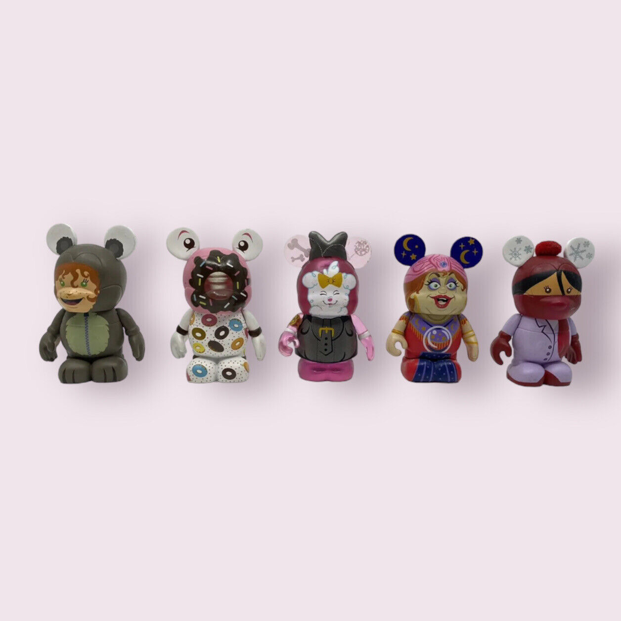 Disney Vinylmation Cutesters 5 Assorted 3” Vinyl Mickey Mouse Figurines Figures
