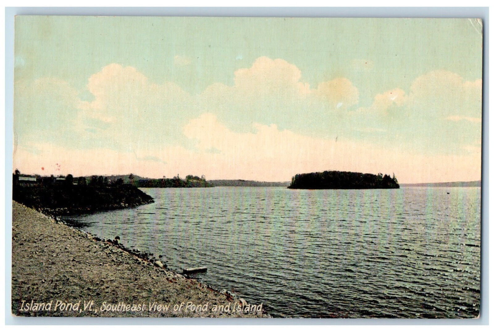 c1910 Southeast View of Pond Island Island Pond Vermont VT Antique Postcard