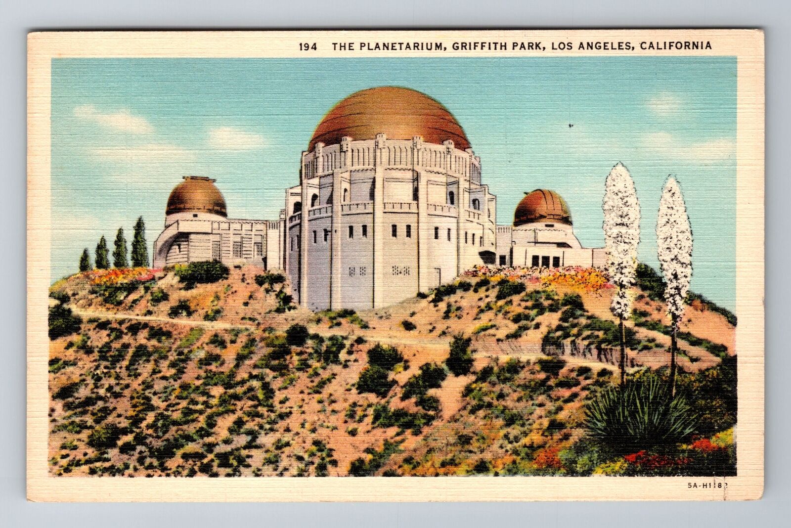 Los Angeles, CA-California, Planetarium, Griffith Park c1938, Vintage Postcard