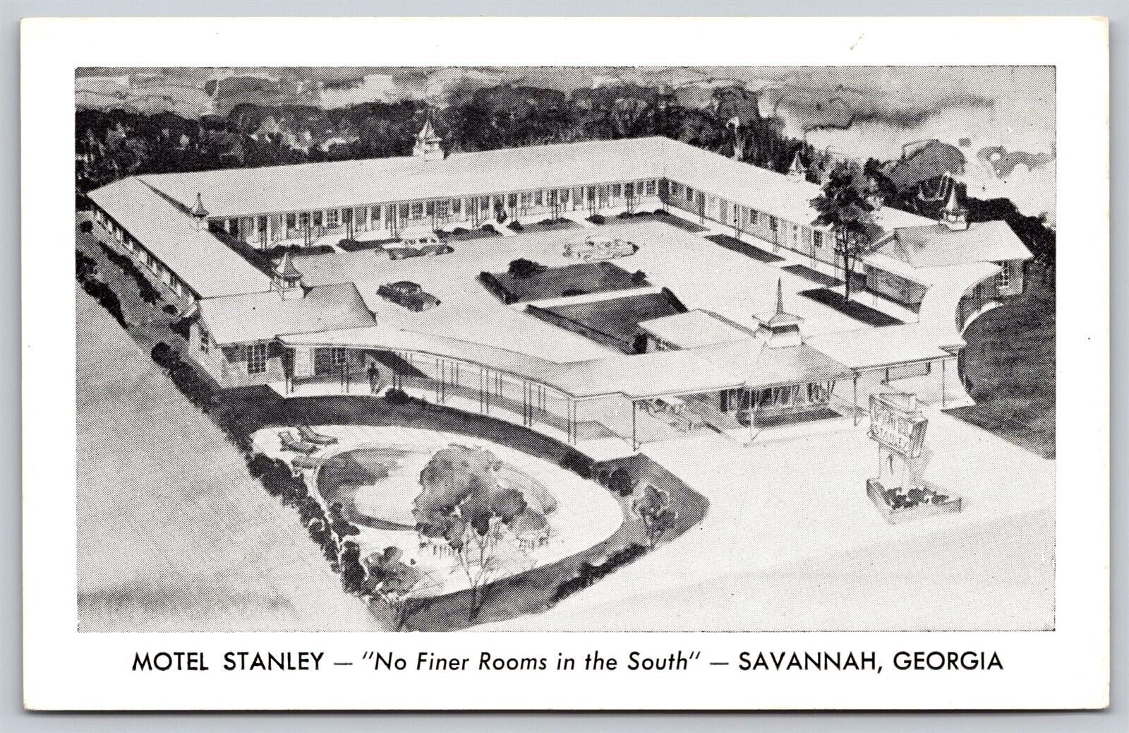 Postcard Motel Stanley, Savannah, Georgia T144