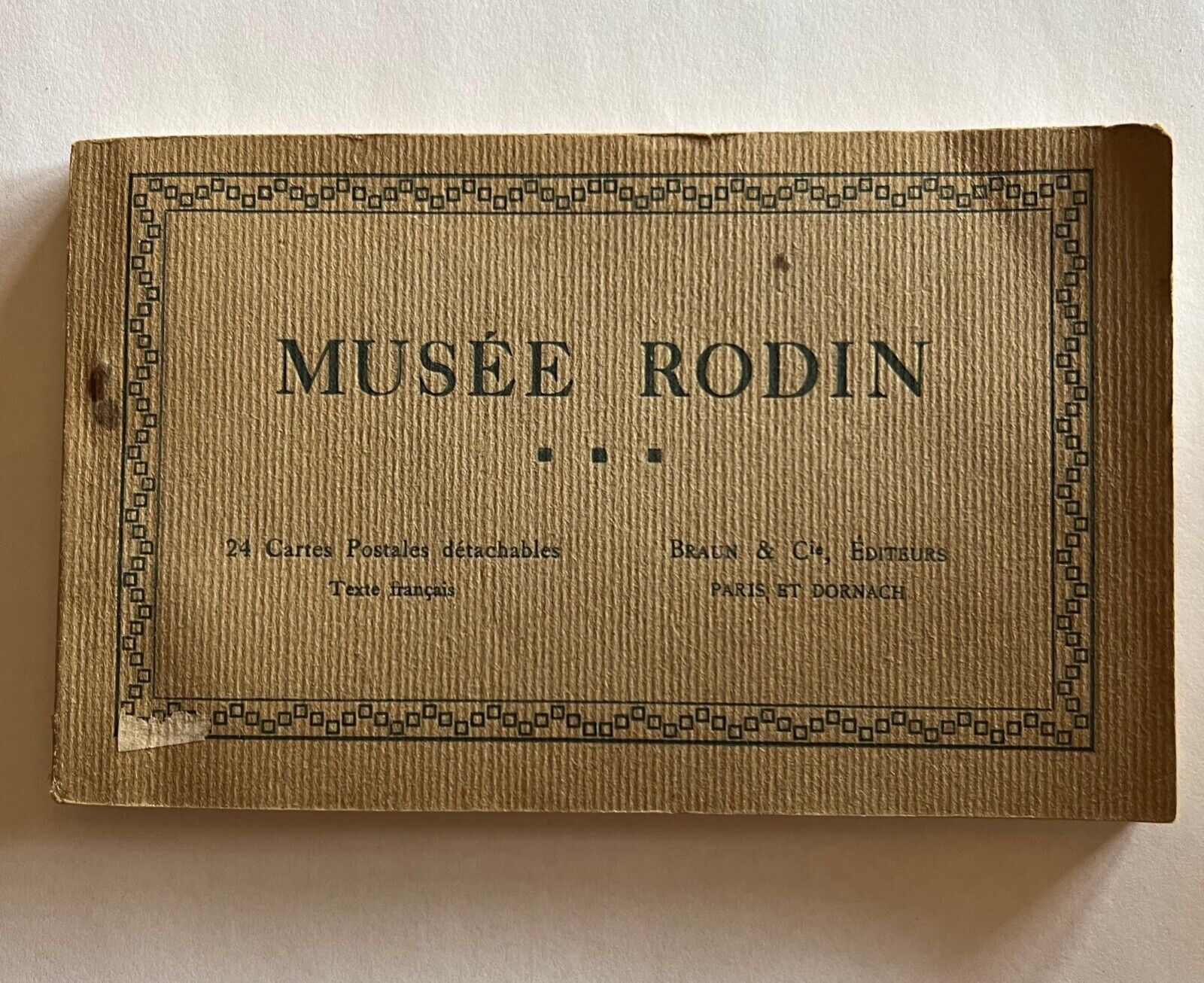 Musee Rodin Souvenir 24 Postcard Book Antique Museum Cartes Postales 1937