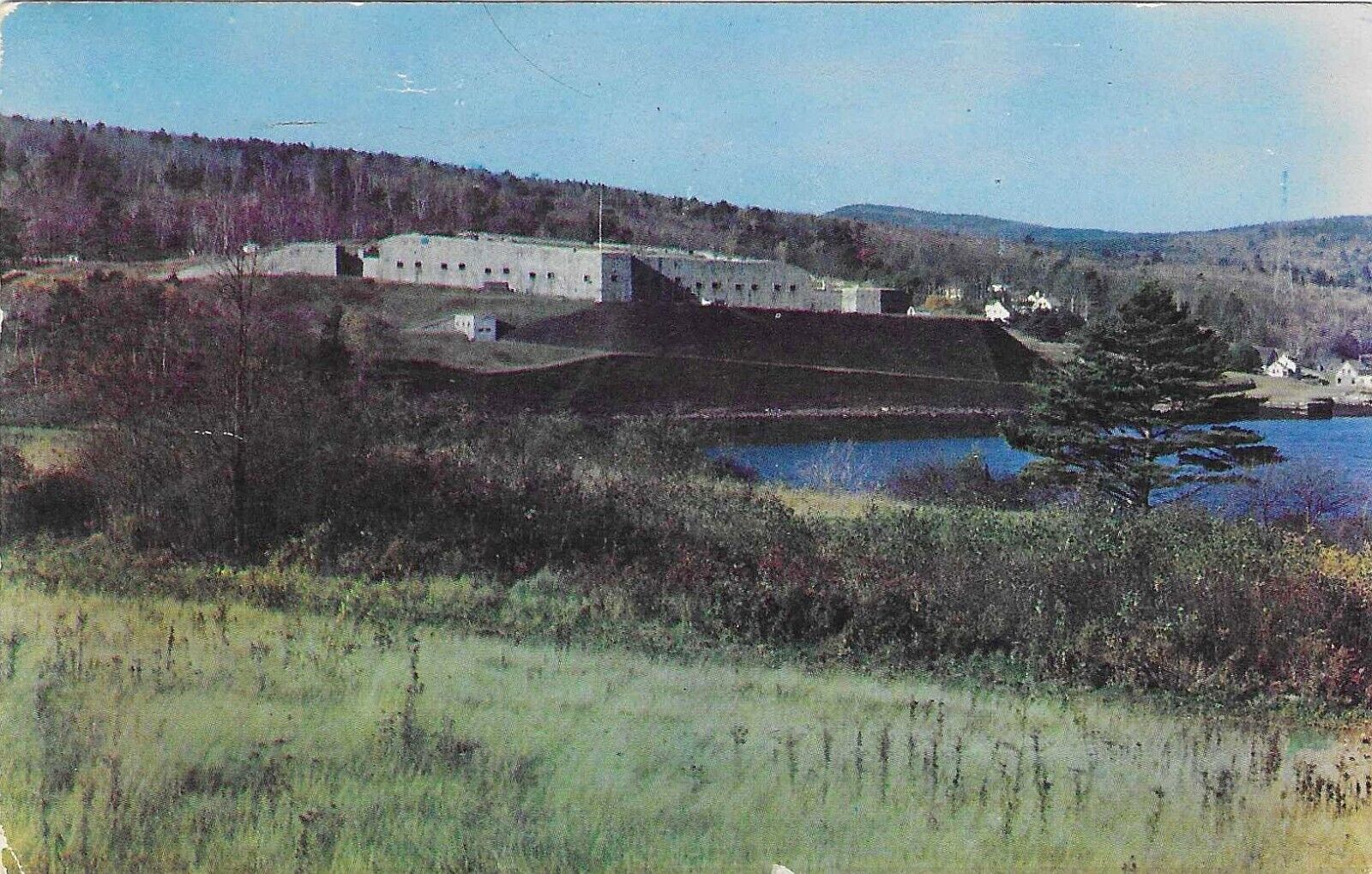 Vintage Maine Chrome Postcard Fort Knox State Park Penobscot River