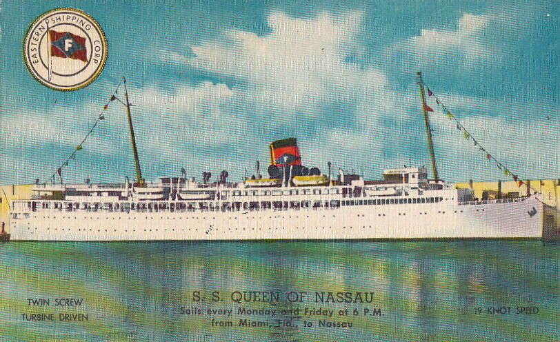 Postcard Ship SS Queen of Nassau