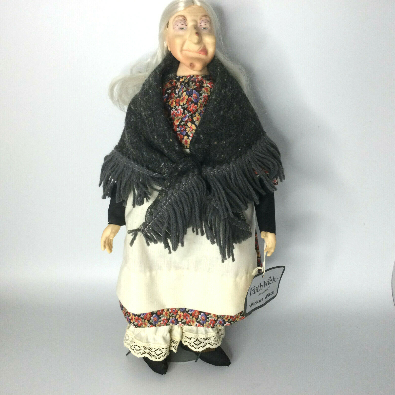 Faith Wick Wicket Witch Porcelain Doll Sculpture on Stand 17\