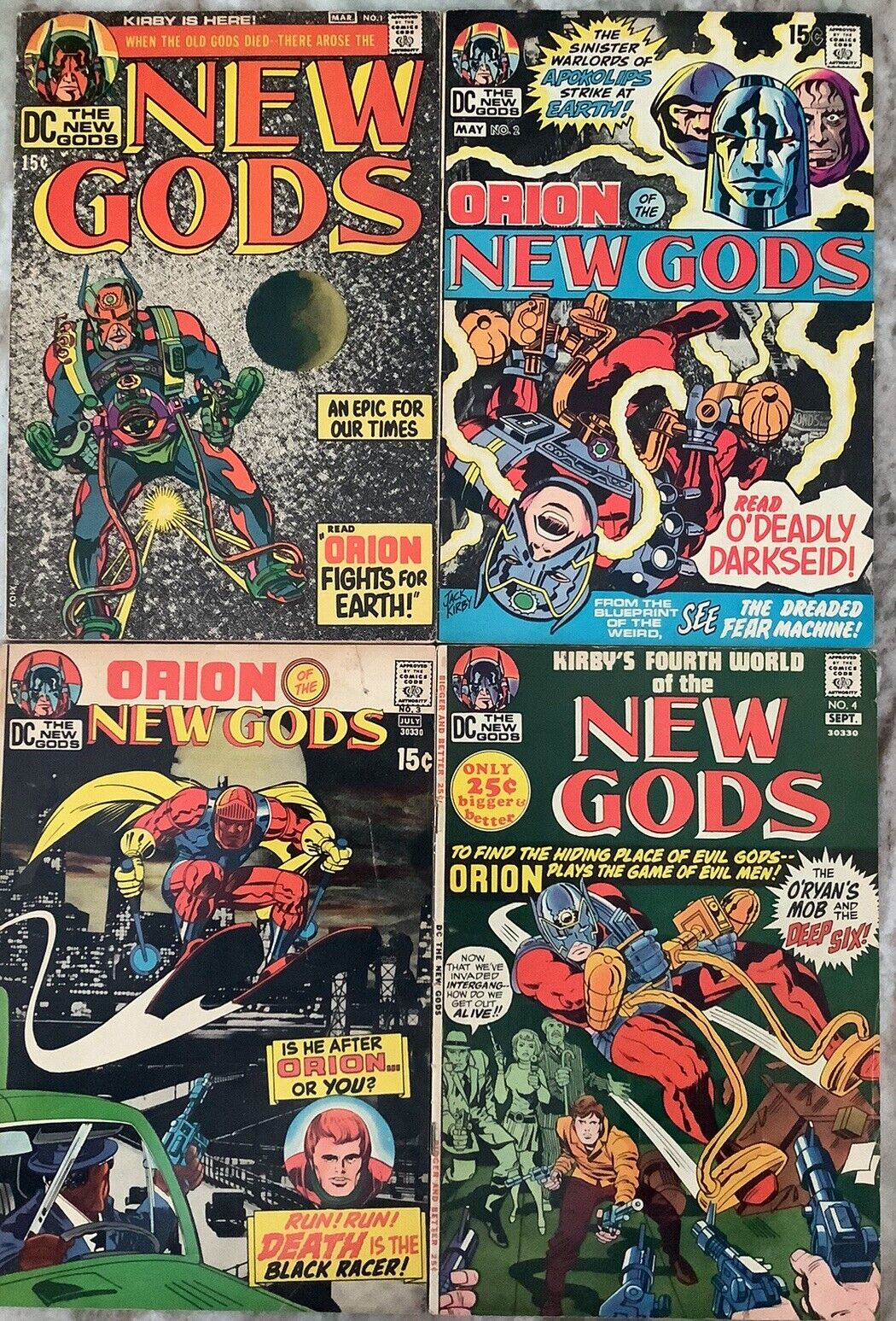 New Gods 1-4 DC 1971 Comic Books