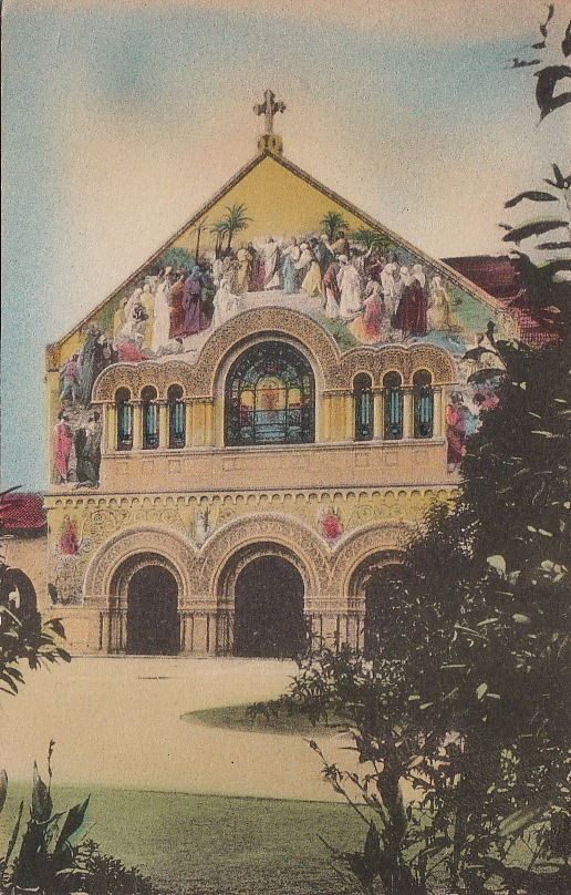 Postcard Memorial Church Stanford University CA