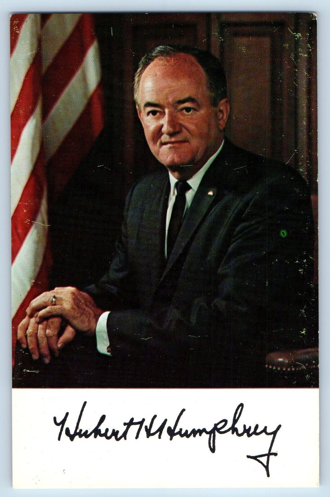 Postcard Hubert Humphrey Vice President States Political Advertisement c1960\'s