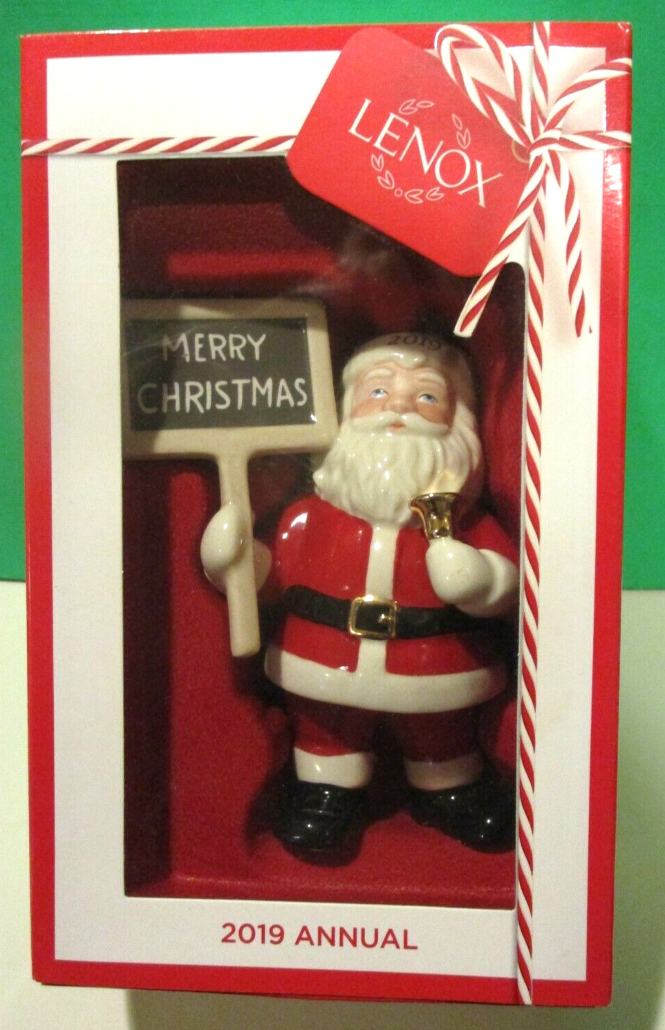 LENOX 2019 annual SANTA Ornament - Merry Christmas -- -- NEW in BOX