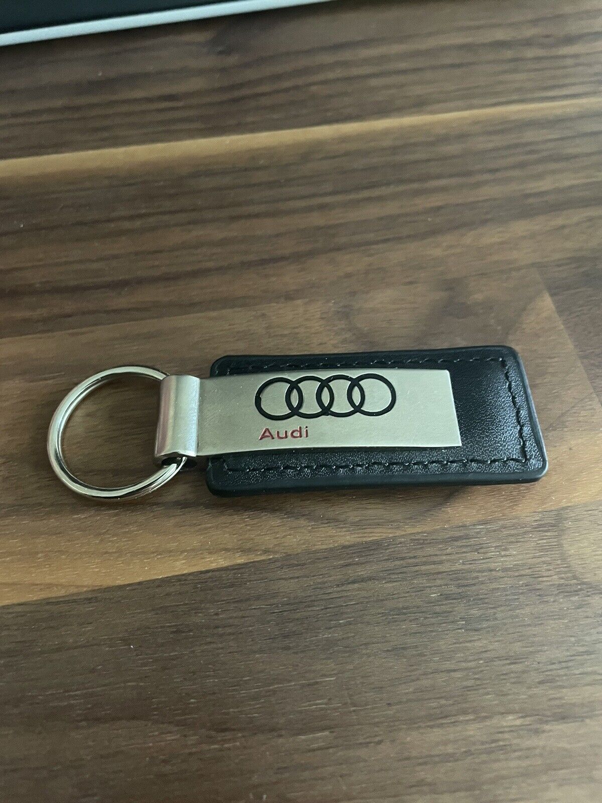 Audi Leather Engraved Dealer Key Fob Keychain